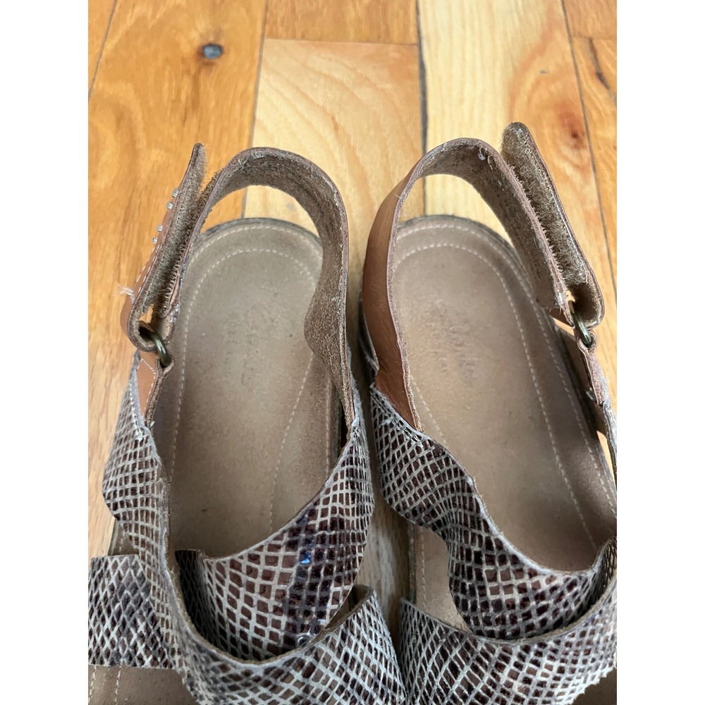 Clarks‎ Perri Dunes Leather Sandals Animal Print Size 7 - Picture 4 of 8